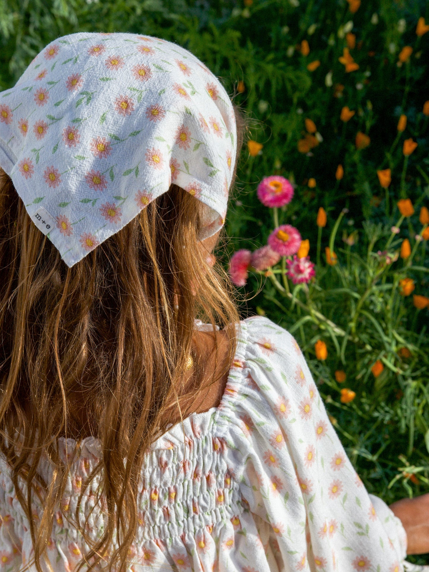 PAPER DAISY LINEN HEADSCARF