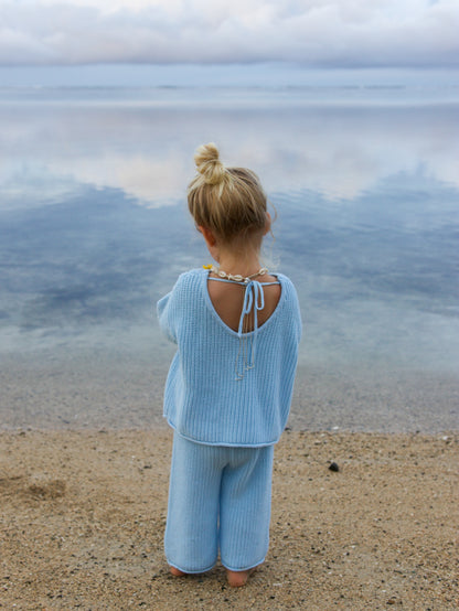 ELSA BLUE KNIT PANTS