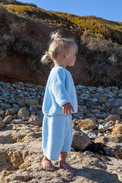 ELSA BLUE KNIT PANTS
